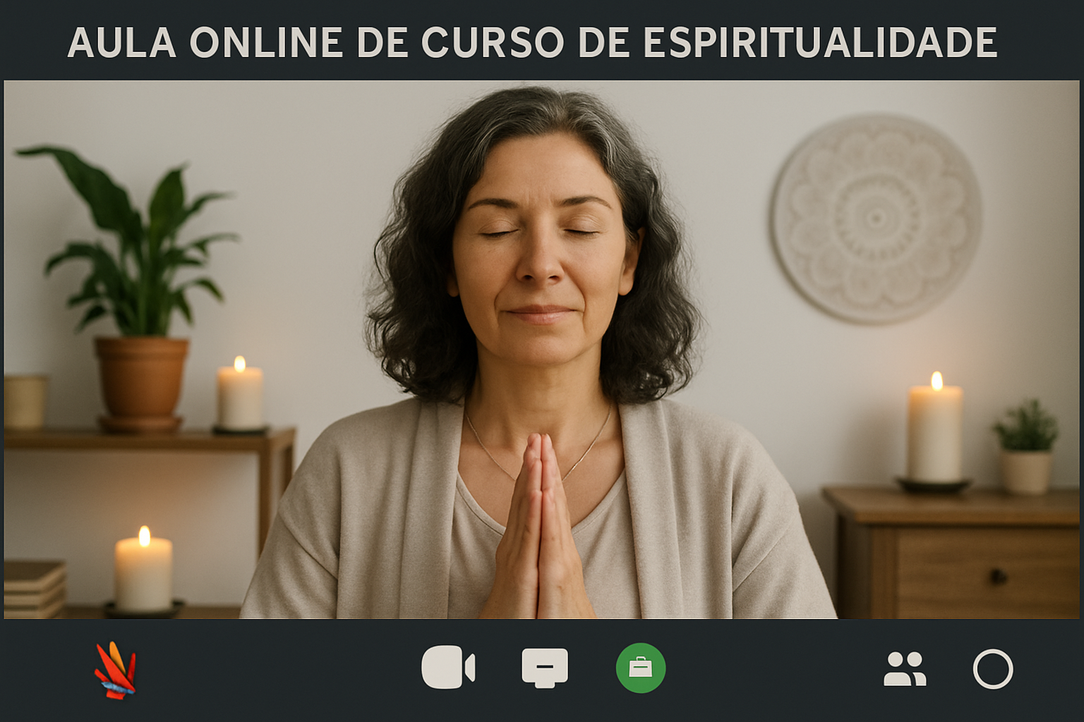 Aula online de curso de espiritualidade